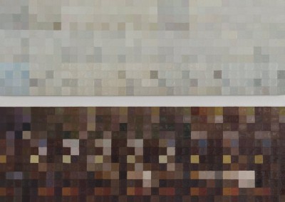 Ambient: Watershed 1; October 11, 2014; Between 10:55 AM & 2:37 PM, Oil on 2 wood panels