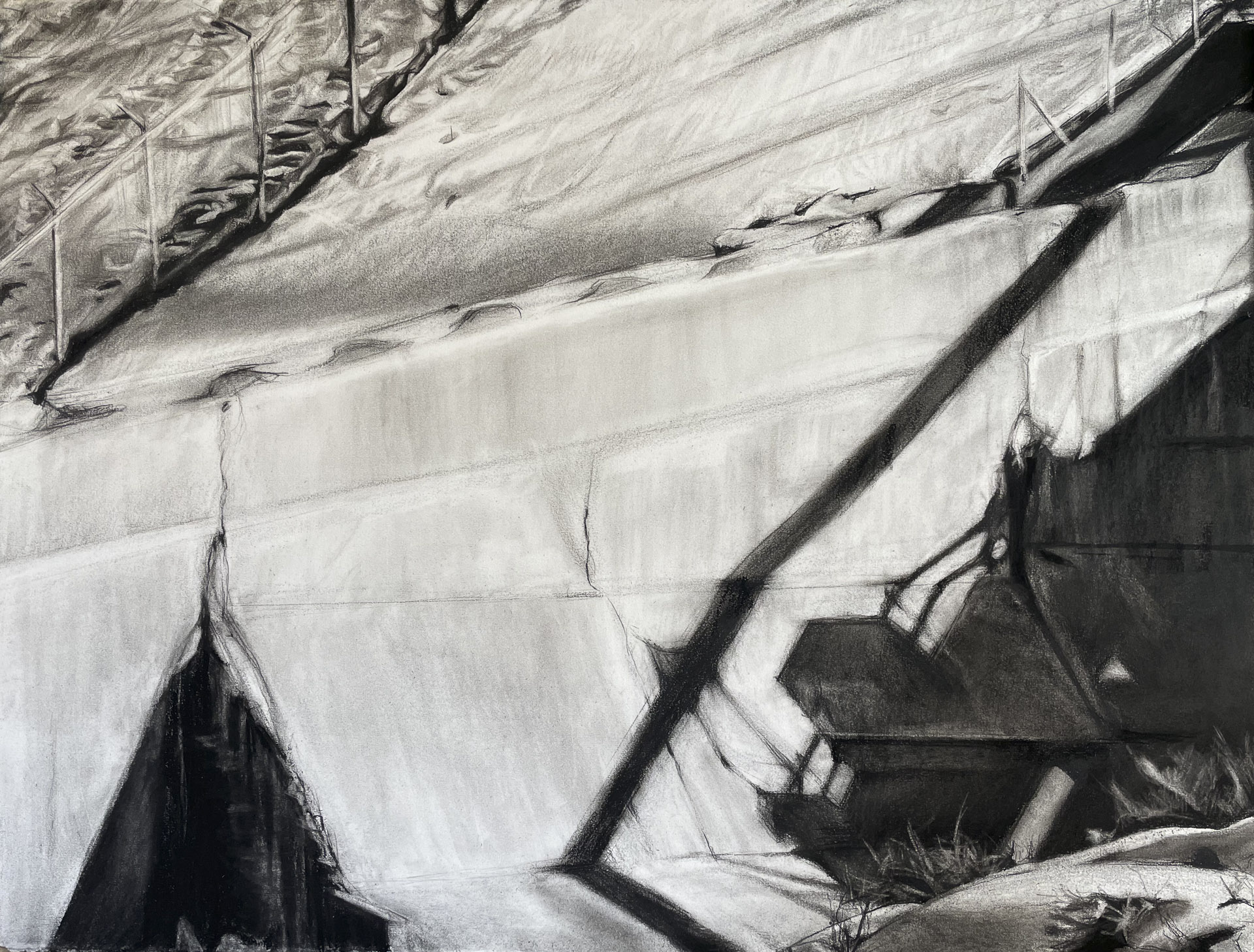 Ghost of JC Boyle 1 - Leah Wilson Ghost of JC Boyle 1, charcoal on paper