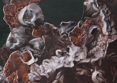 Bloom, oil on linen, 20 x 45 in., 2025, Leah Wilson